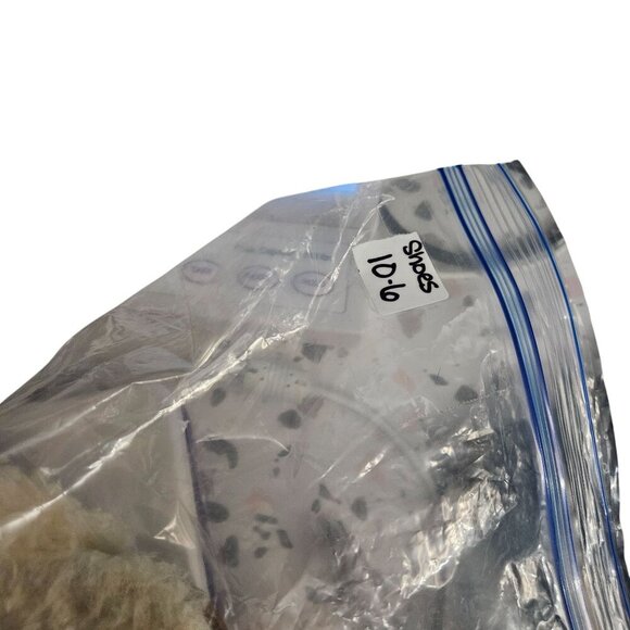 Lands End Womens Wool Blend Slip-On‎ Slippers Sherpa Blue Nordic Snowflake 9 - Picture 11 of 11